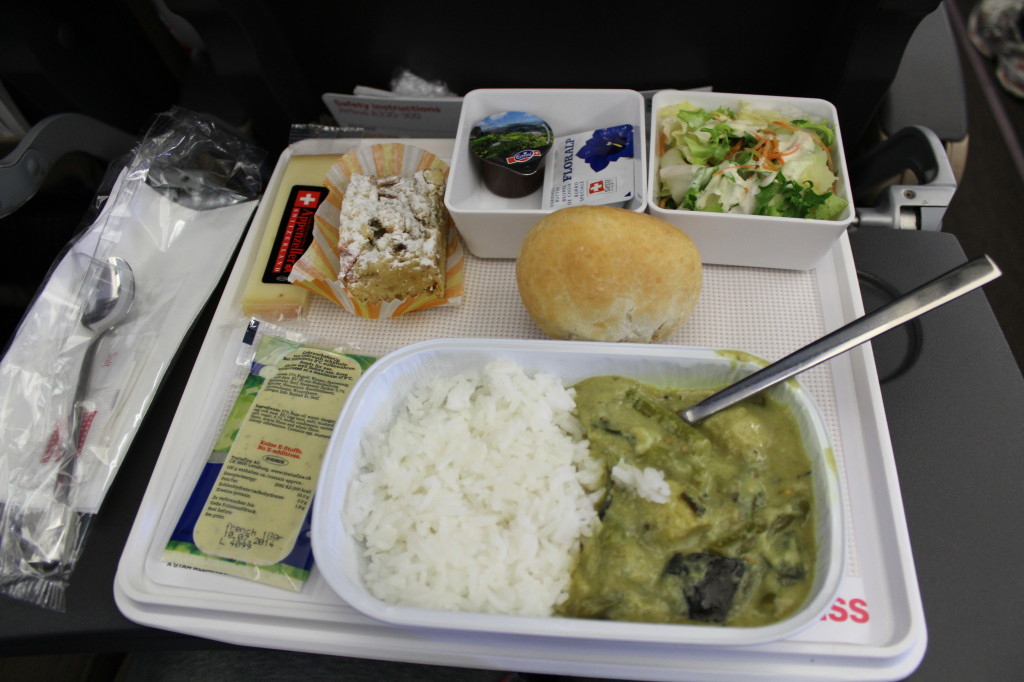 Swiss Air LX052 ZRH-BOS Meal Service - Lunch