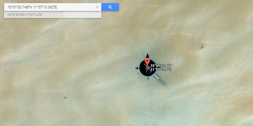 Google Maps Marker in Niger - Airplane in the Sahara Desert