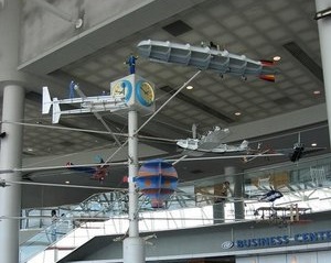 Just Plane Art at CLT Airport - Model Plane Mobile