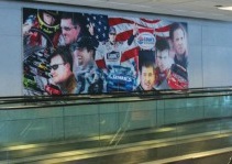Just Plane Art CLT Airport - NASCAR Mural