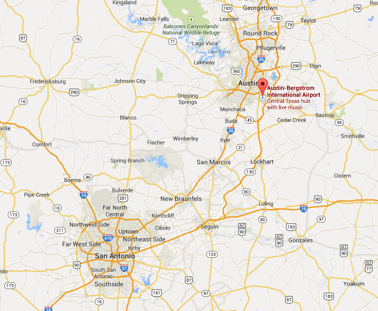 Austin Airport on Google Maps