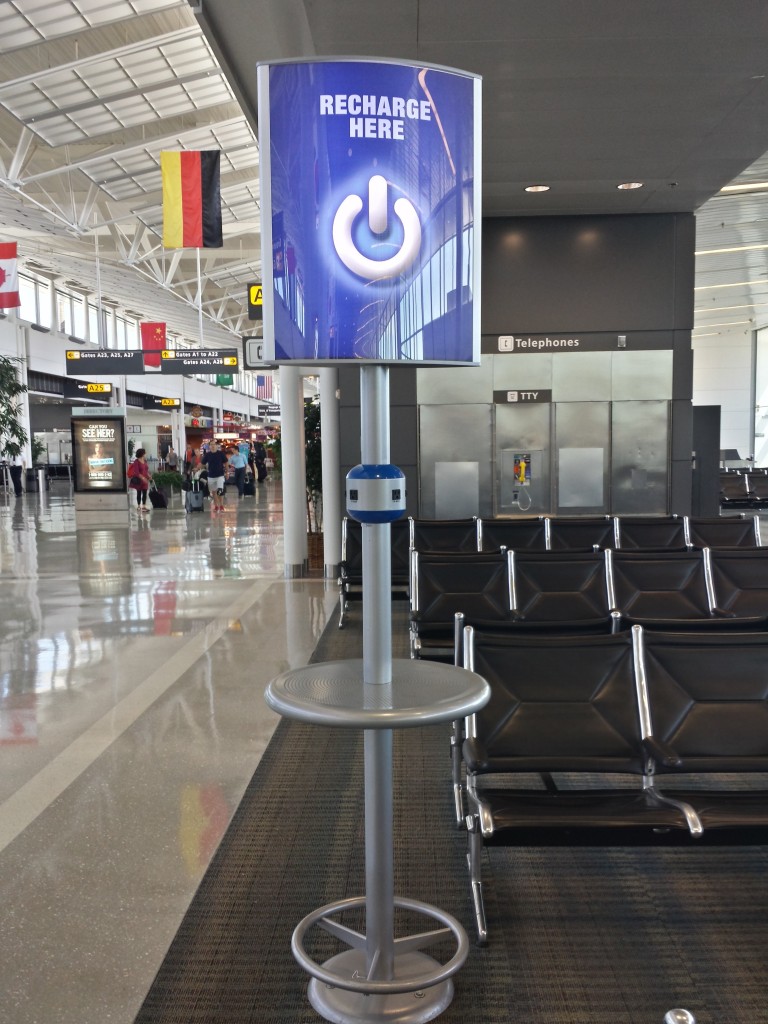 Dulles Airport - Charging Stations abound