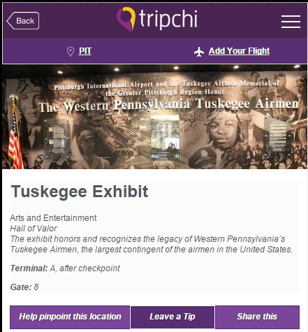PIT Airport - Tuskegee Airmen Exhibit