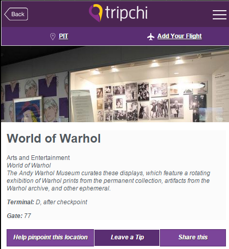 PIT Airport World Of Warhol Exhibit