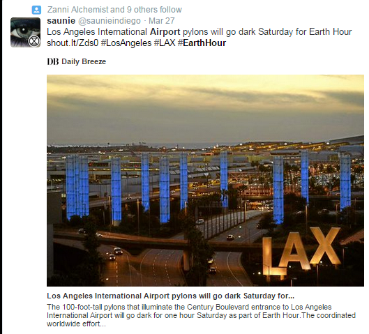 LAX Earth Hour at the Airport