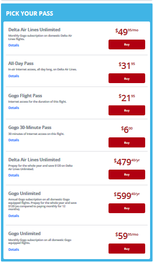 Gogo Prices on Delta 1382