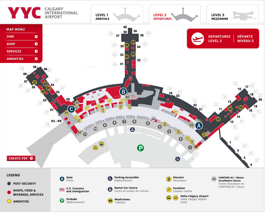 Calgary Airport Departures