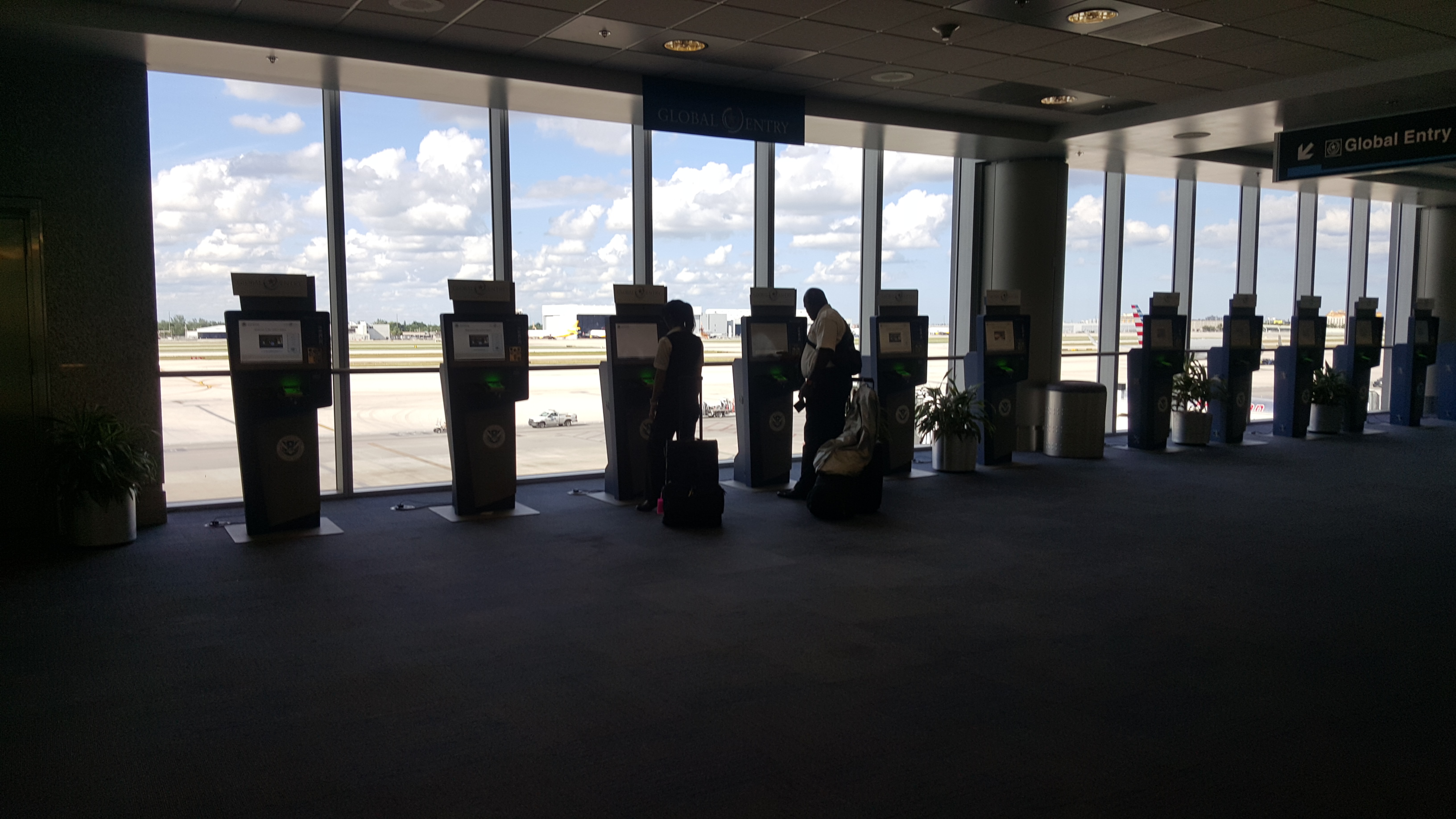 Global Entry MIA Airport immigration kiosks
