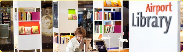 Schiphol Airport library - for a relaxing long layover airport visit