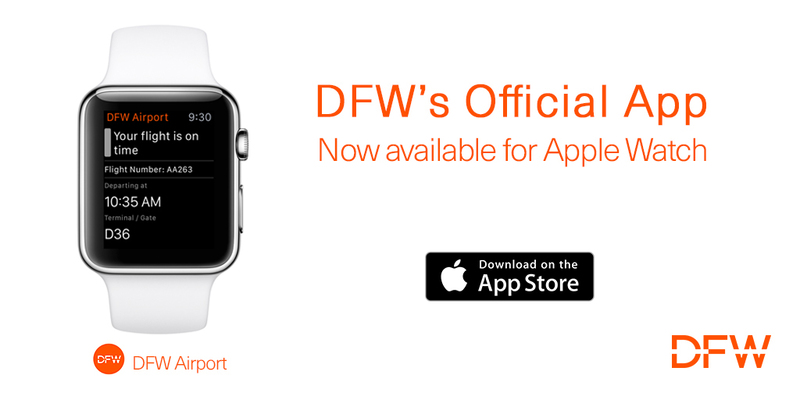 iWatch app at DFW - great for the long layover
