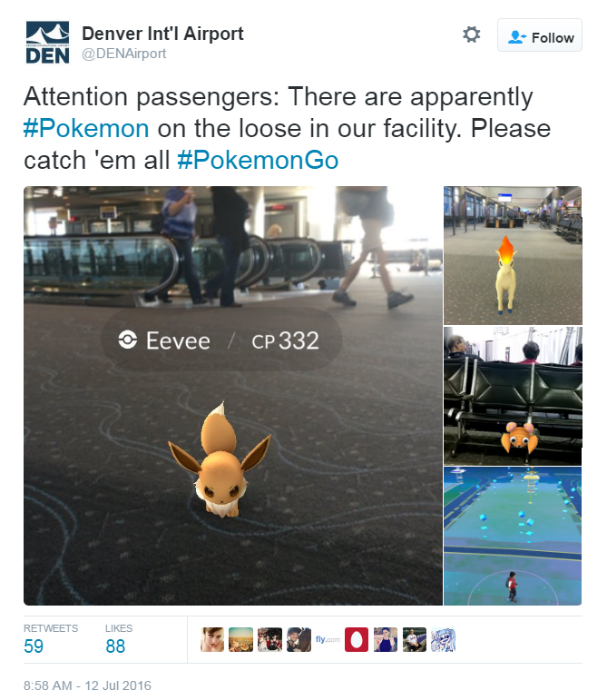 Pokémon Go airport edition at DEN