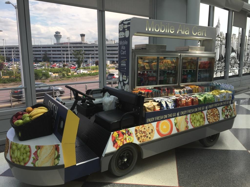 Airport food trucks - courtesy of HMS Host